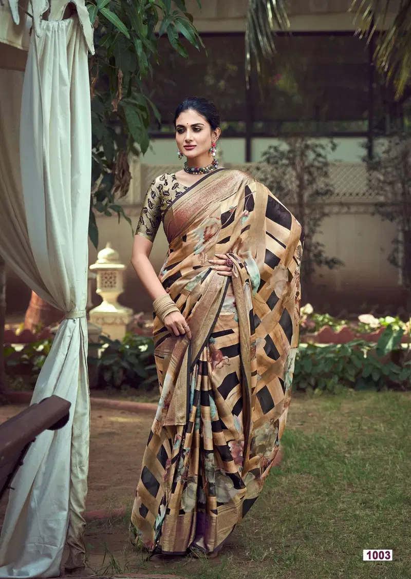 Saroj Vol 2 By Kashvi Moss Brasso Printed Designer Sarees Wholesale In India